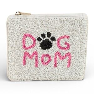 Beaded 'Dog Mom' Pouch